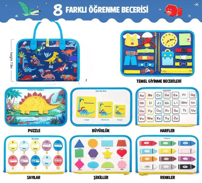 Toysy® Gelişim Kitabı | Busy Board | 8’i 1 Arada