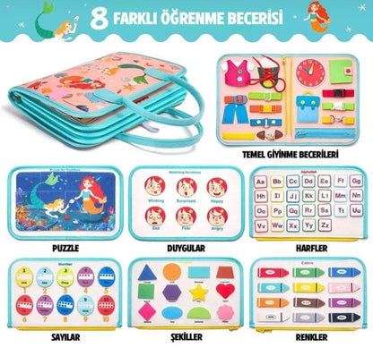 Toysy® Gelişim Kitabı | Busy Board | 8’i 1 Arada