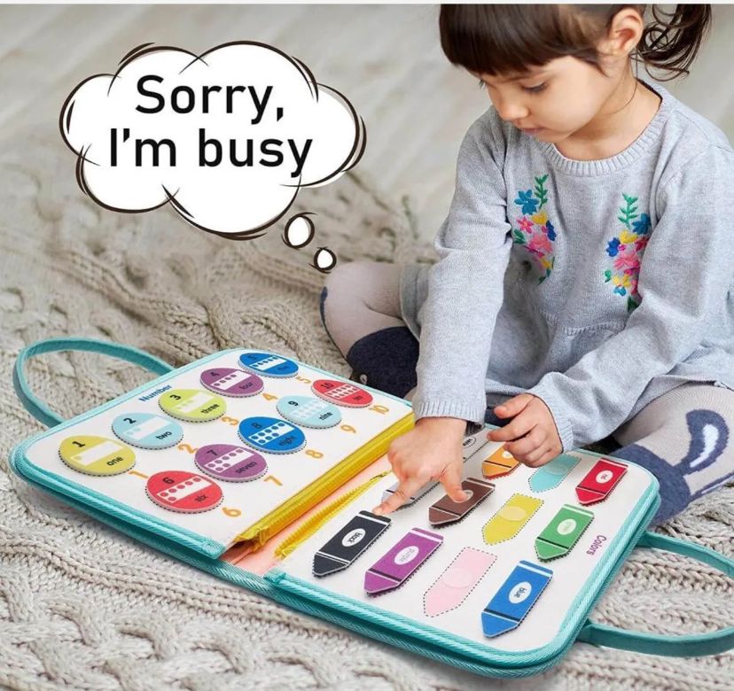 Toysy® Gelişim Kitabı | Busy Board | 8’i 1 Arada