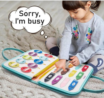 Toysy® Gelişim Kitabı | Busy Board | 8’i 1 Arada